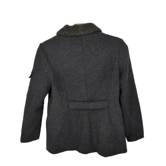 EUC Mario De Pinto Winter Coat Womens M Faux Fur Small Zipper - Picture 3 of 8